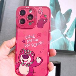 iPhone 13 Pro Max Case - Lotso Strawberry Bear “Wake Me Up For Food!!”