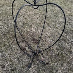 Plant Stand, Foldable, Wrought Iron, Black