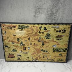 Star Wars Tatooine Map Wall Decor 12x19