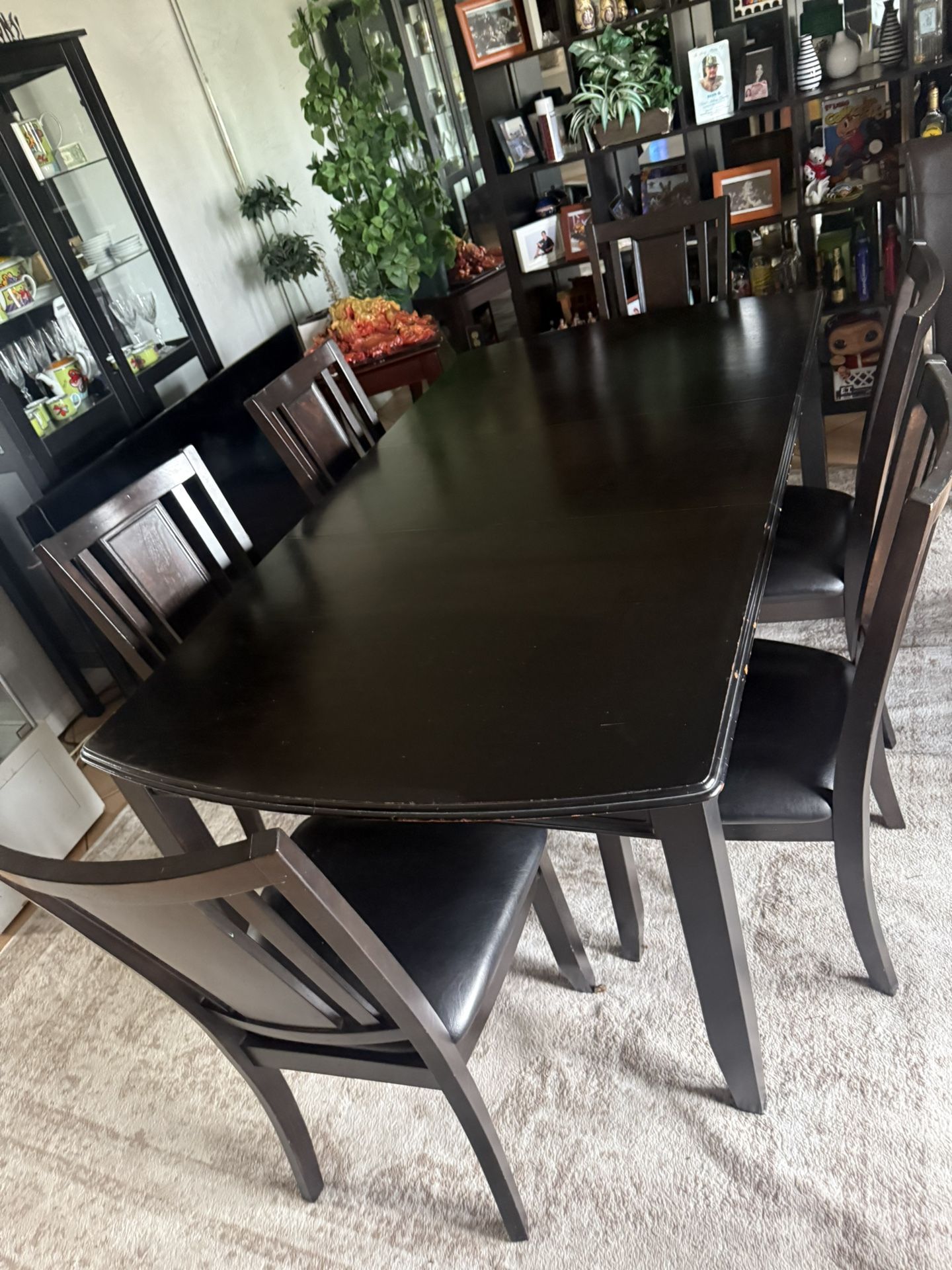 Full  Extendable Dinner Table And Chars