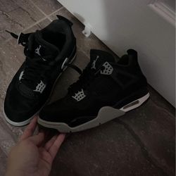 jordan 4s black canvas