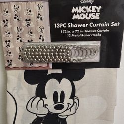 ❤️ Mickey And Minnie Mouse 13 PC Shower Curtains ❤️