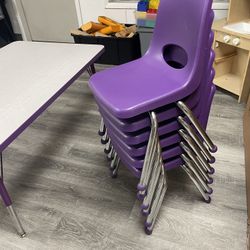 Purple 13” Chairs For Childcare Center Or Church 