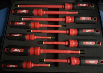 1000V Insulated Screwdriver Set with Case (10-Piece)