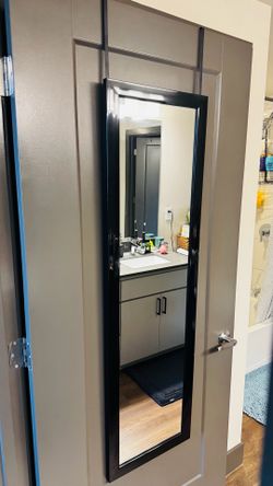 Door Full Length Mirror Black Frame