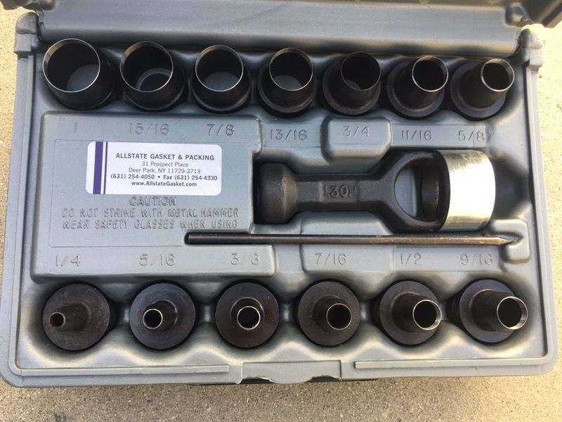 Complete C130 MaxiSet Power Punch Set 1/4 - 1" Bolt Holes Center Pad USA