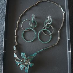 Necklace And Earring Set, Turquoise Necklace