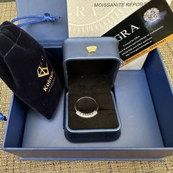 Moissanite wedding Ring Size 9.5 GRA 925 1ct