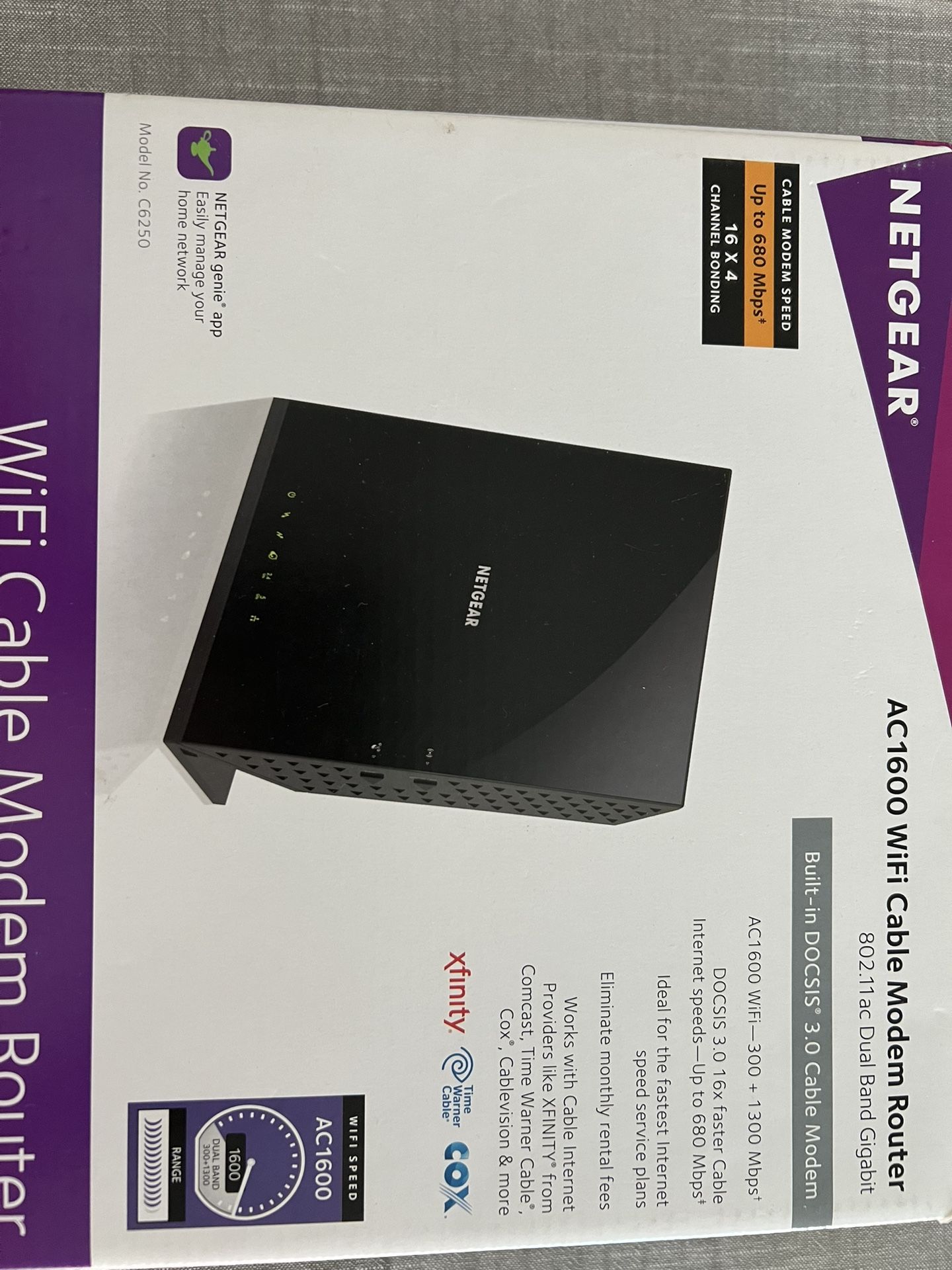 NETGEAR. AC1600 WiFi Cable Modem Router