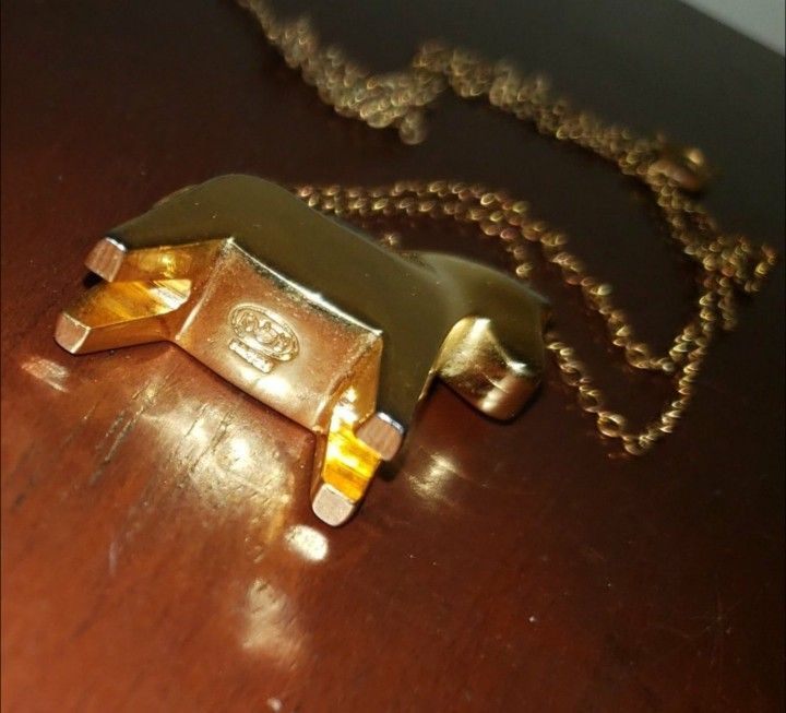 VINTAGE HIGH QUALITY HEAVY STAMPED SWEDISH DALA HORSE LOTTA HORN REIJMYRE BRASS JEWELRY BRACELET NECKLACE CHARM PENDANT COLLECTABLE
