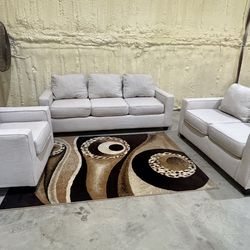 Modern 3-Piece Sofa Set  – Clean & Comfortable