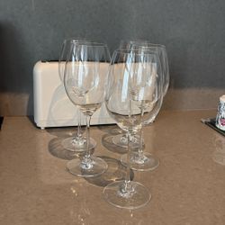 Pottery Barn Long Stem Wine Glasses 
