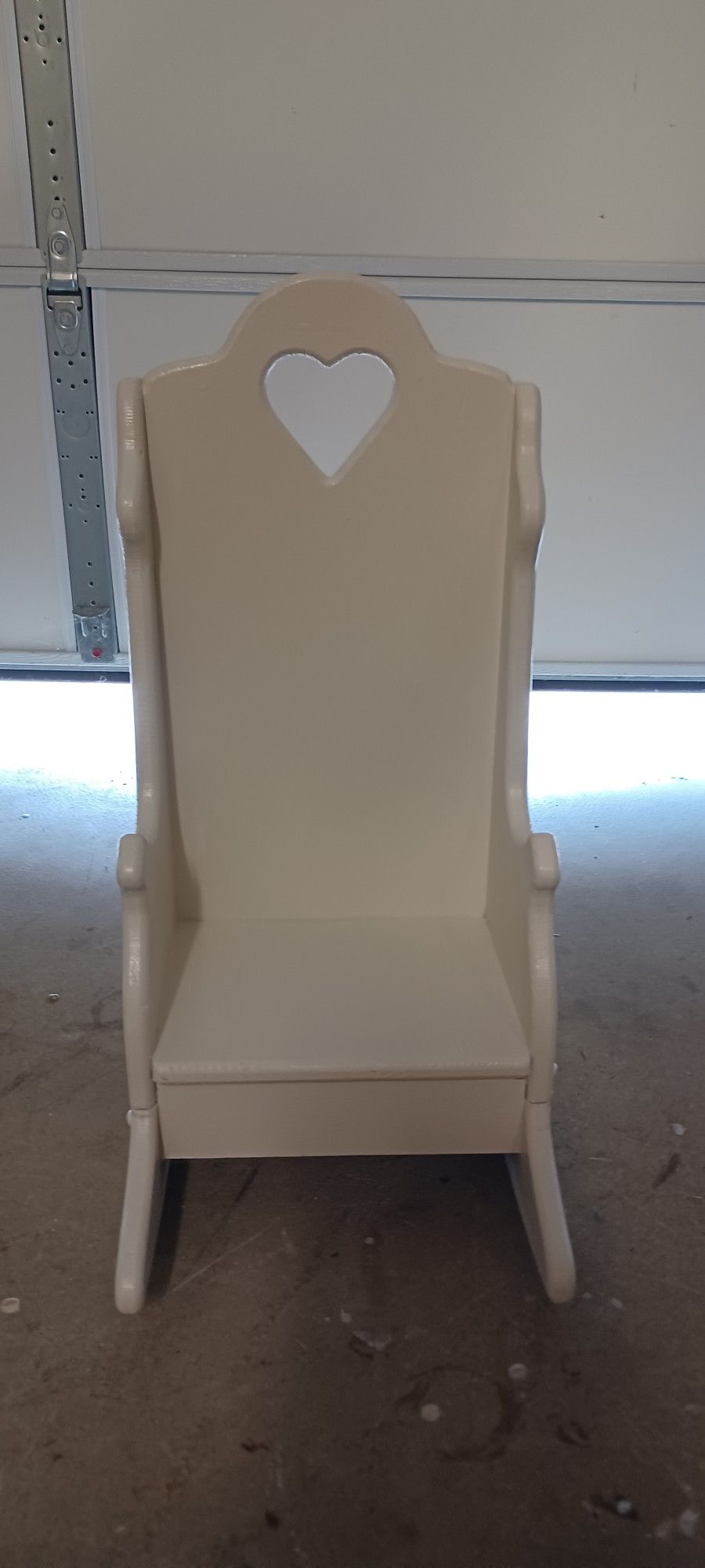 White Wooden Baby Rocking Chair