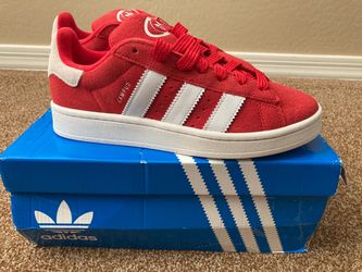 Adidas Campus Low-Top Sneakers Red Suede