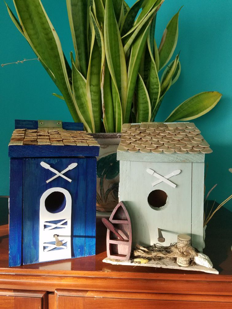 Handcrafted bird houses $20 both
