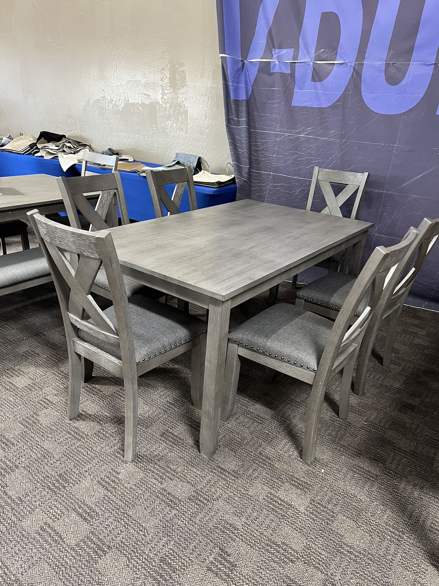 Grey Dining Kitchen Table And Chairs