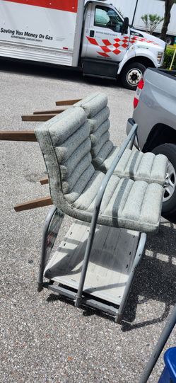 American Signature Dining Room Chairs [x2] Lt.Gray Cushioned