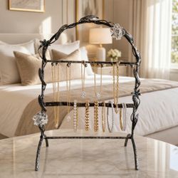 Decorative Metal Jewelry Organizer Stand