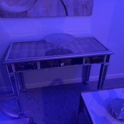 Custom Bling Console Table Or Desk