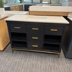 48” Bathroom Vanity In Black 
