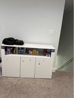 White storage cabinet