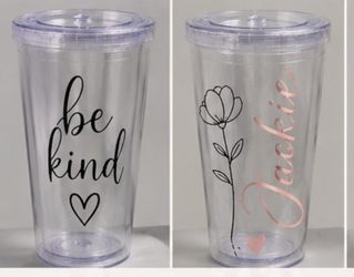 Custom Acrylic Tumbler with Lid