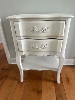 Solid wood bedside table