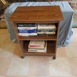 Rolling T.V. stand/bookcase