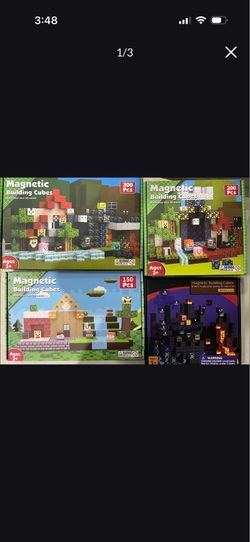 Magnetic Building Blocks Minecraft Style BIG Set