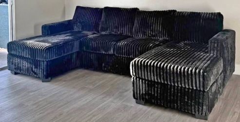 🛋️ NEW Corduroy Double Chaise Sectional – $647