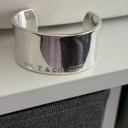 Tiffany Co Solid Silver Wide Cuff Bracelet