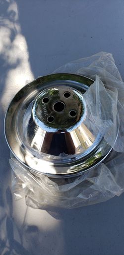 Chevy Chrome engine single groove pulley