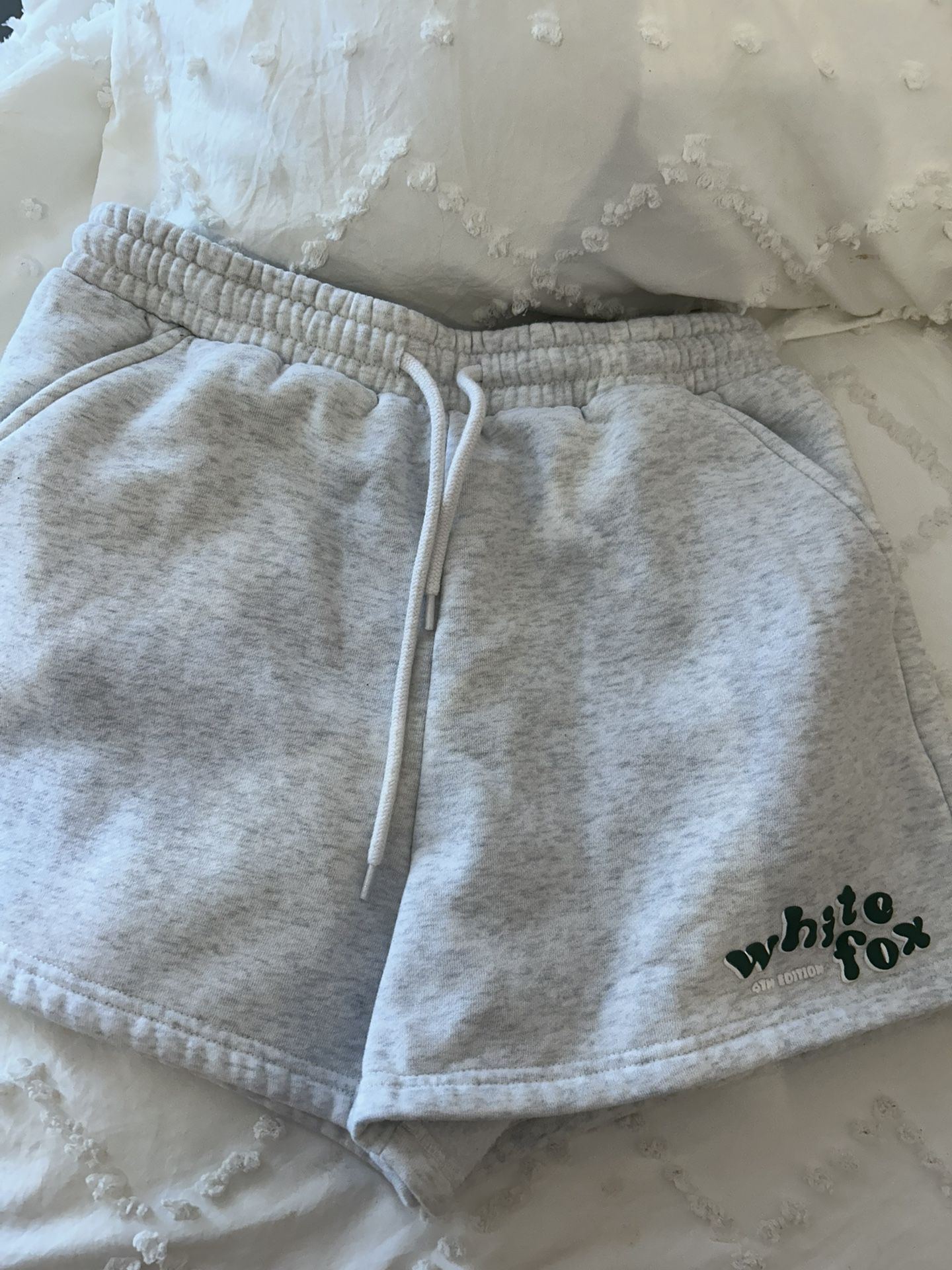 White Fox Gray Sweatshorts Size Small
