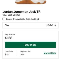 Jordan Jumpman Jack TR (Travis Scott Sail) - Toddler Size 9C