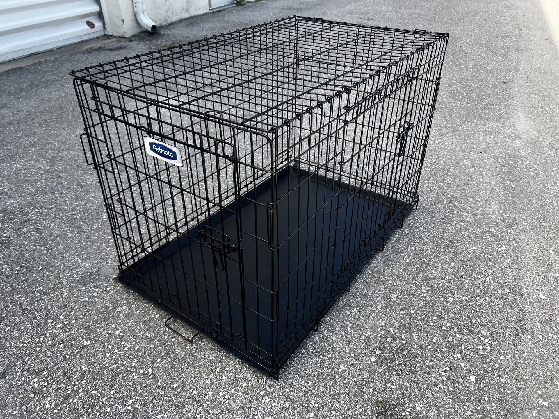 36x22x25in Large Black Metal Double Door Dog Pet Animal Cage Containment Crate! Perfect for dogs 40-70lb