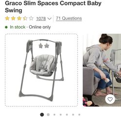 Graco slim Spaces Compact Baby swing