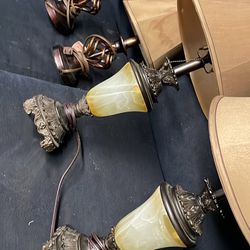 Vintage Antique Lamp Set