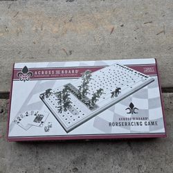 Handcrafted Maple Horseracing Game Across The Board