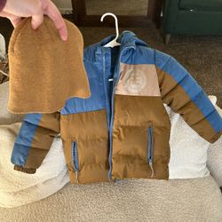 Puff Jacket And Beanie 