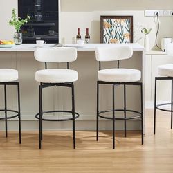 White Bar Stool Set Of 4
