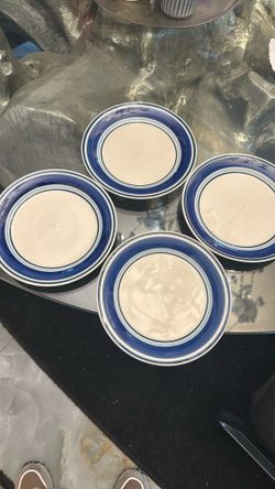 Mainstays Blue Stoneware Plates 