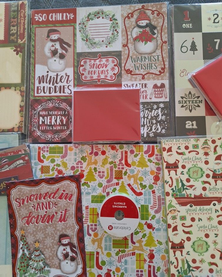 Huge Christmas Card And Scrapbooking Lot