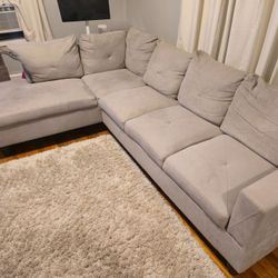 Sectional couch with ottoman