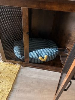 Wooden Dog Crate Furniture End Table