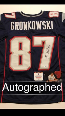 GRONK Autographed Patriots jersey