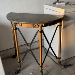 French/ Italian Half Moon Table Antique 