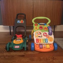 VTech Sit-to-Stand Activity Walker & Little Tikes Push Mower