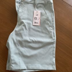 Puma Mens Golf Shorts Light Blue Brand New. Size 32.  