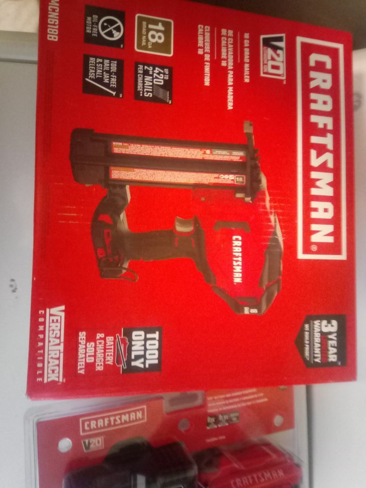 Craftsman Cordless Nail Gun W/ Batteries
