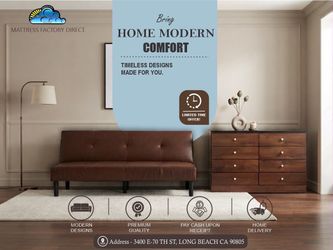 Eight drawer dresser with futon couch sofa Nuevo new